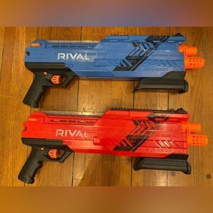 NERF Rival Atlas XVI-1200 Blaster - Red/Blue Set great condition